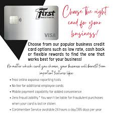business credit cards first bank