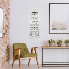 Family Rules Wall Sign 16x48