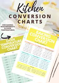 printable kitchen conversion chart