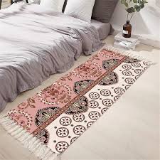 woven cotton rug bohemian rug with
