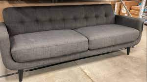 hadley tufted back sofa charcoal gray