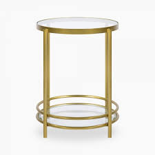Roma Side Table Glass Brass Cult