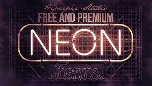 60 best neon fonts free premium