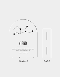 transpa acrylic plaque virgo