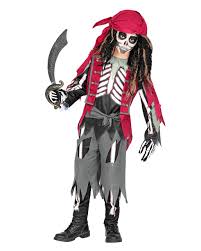 skeleton pirate kids costume for