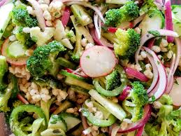 barley broccoli salad cuisine with me