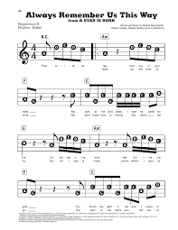 Always Remember Us This Way (from A Star Is Born) Sheet Music | Lady Gaga |  E-Z Play Today