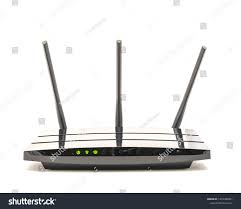 Working Router Powering Lights Internet Connection Stock