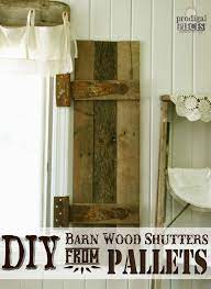 diy barn wood shutters from pallets