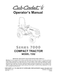 Cub Cadet 7252 Operator S Manual Manualzz Com