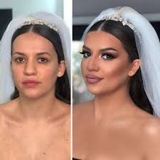 after brides got their wedding makeup