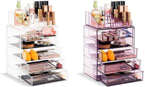 sorbus acrylic cosmetics makeup and jewelry storage case display