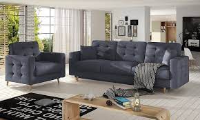 sofa bed and matching armchair padded