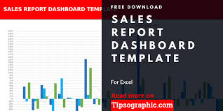 Sales Report Dashboard Template For Excel Free Download