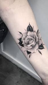 Black and white rose flowers tattoos on side rib. 66 Chic Black And White Rose Flower Tattoo