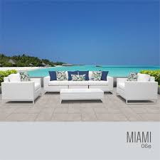 Miami 6 Piece Wicker Patio Sofa Set