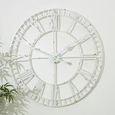 large white skeleton wall clock
