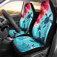 Hawaii Turtle Hibiscus Car Seat Covers