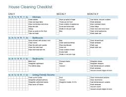 40 Printable House Cleaning Checklist Templates Template Lab