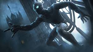free black spiderman glowing