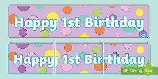 1st happy birthday purple banner eylf