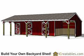 The design is attractive and timeless. 3 Stall Horse Barn Plans With Lean To And Tack Room 3rd Bay Open