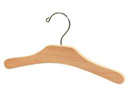 Juniors 14″ hanger w/ clips in natural c/o (also in 14.5″ velvet slim style or in 15.5″ petite). Childrens Clothing Hangers Kid Baby Size Wooden Closet Hangers