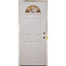 White Steel Prehung Front Door