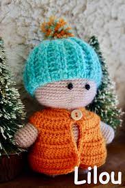 Une poupée en bonnet au crochet DIY modele Tuto gratuit - Fils de Lilou -  tricot, crochet, dentelle, couture, broderie, tuto modele gratuit