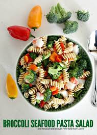 broccoli pasta seafood salad recipe