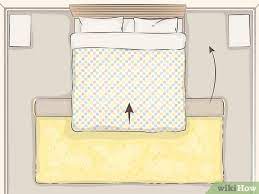 how to place a rug under a bed size