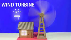 working model of a wind turbine from
