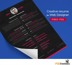 Free resume templates might sound like something a creative professional might want to avoid using, especially if you're a graphic designer. Free Creative Resume For Web Designer Psd Psdfreebies Com