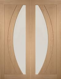 Flat Glass Oak Trading Doors