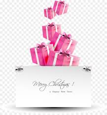 Santa Claus Gift Christmas Card Pink Christmas Card Design