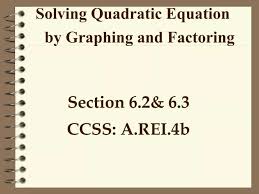 Solving Quadratic Equation By Graphing