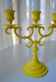 Old Brass Candlestick With Spray Paint