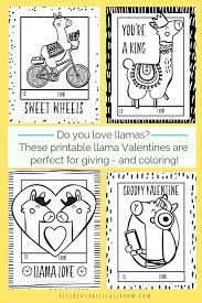 You're going to love these free printable valentine coloring pages! Llama Valentines Free Printable Valentines Cards To Color The Kitchen Table Classroom