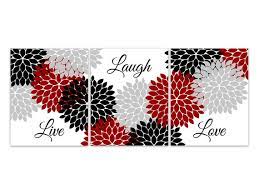 Home Decor Wall Art Live Laugh Love Red