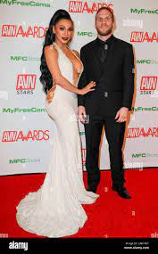 Jessy Dubai (l) and guest attend the 2020 Adult Video News AVN Awards at  The Joint