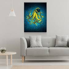 Abstract Octopus Canvas Wall Art
