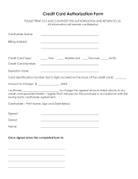 33 Credit Card Authorization Form Template Download Pdf Word