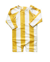 Hugo Loves Tiki Yellow Stripe Wetsuit Size 2 New From Hlt
