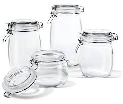 Jar Round Glass Storage Jar Swing Tops