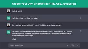 chatgpt in html css and javascript