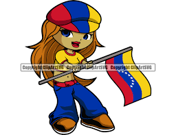 Venezuela Venezuelan Cute Little Girl Flag Country World 