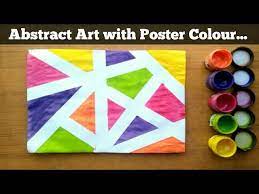 Abstract Art With Poster Colour Using