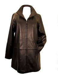 Tibor Design Plus Size Swing Leather Coat Coat Leather