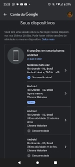 android entrando na minha conta