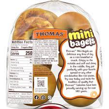 thomas bagels plain pre sliced mini